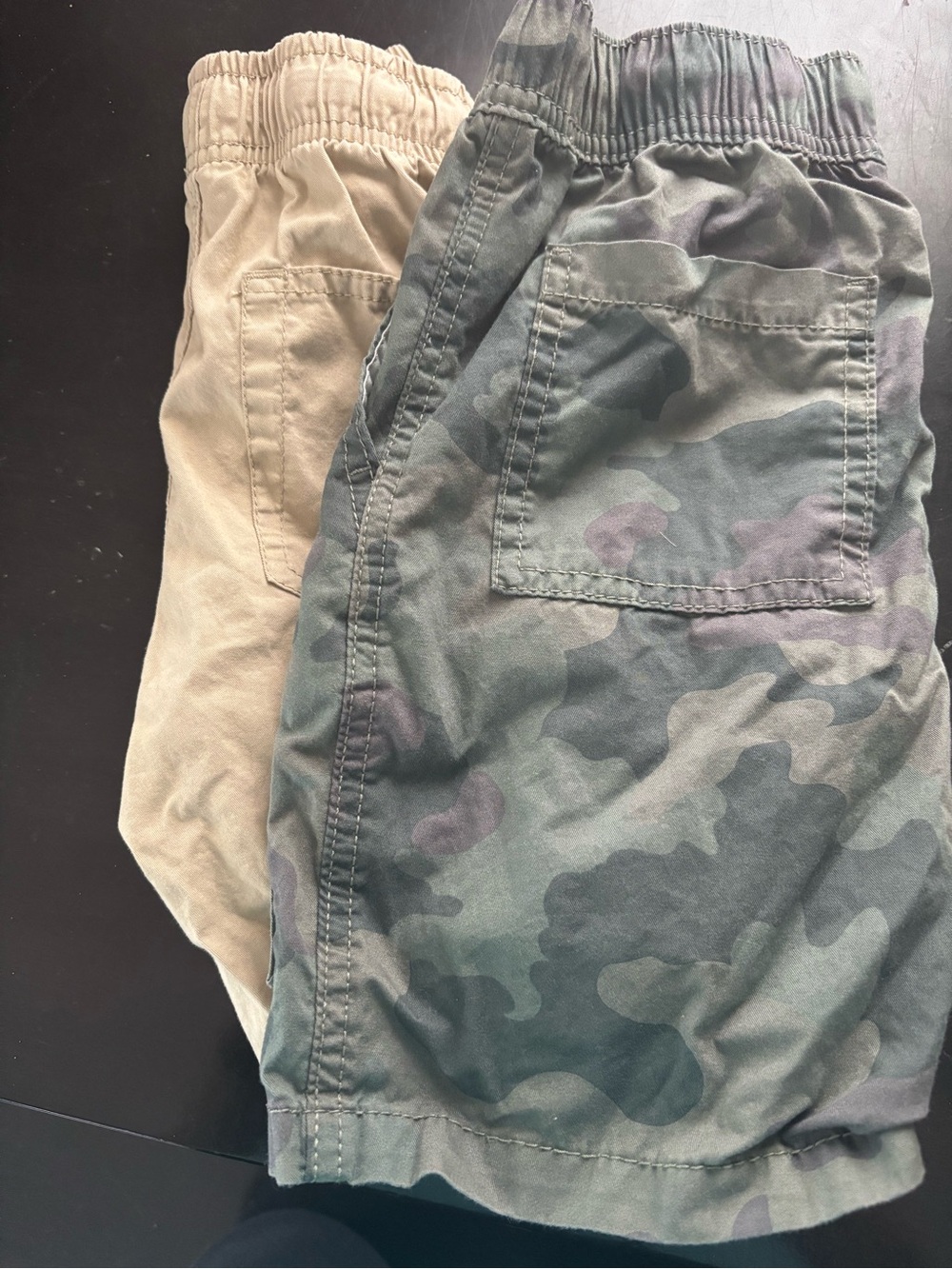 Cat & Jack Boys Camo Green and Khaki Casual Shorts